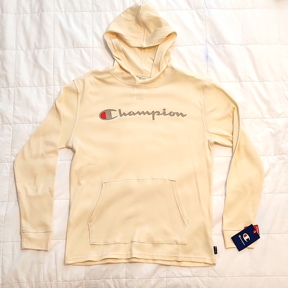 Champion Other - Champion Waffle Hoodie, Cream, Off White, Medium